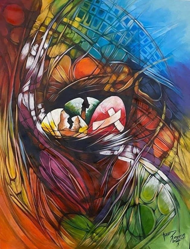 Painting by Tesfaye Negusse